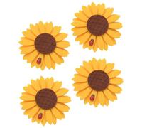 Gatuida 4 pièces Embrasses de Rideaux Tournesol Clips de Fixation Décoratifs Robustes Faciles à Utiliser pour Décoration Élégante de Fenêtres Adaptées Maison et Hôtel