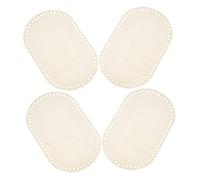Gatuida 4 pièces Fond de Panier Ovale Solide pour Bricolage Crochet Base DIY pour Fabrication de Sacs Support et Surface Lisse à Décorer Accessoires pour Artisanat et Décoration Maison