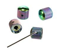 Gatuida 4 Pièces Guitar Dome Knobs For Bass Metal Volume Control Knobs With Eye Catching Design Precise Tone And Speed Adjustment Accessory For Electric Guitars