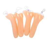 Gatuida 4 Pièces Jouets à Nez Long Faire La Fête Fournir pour Nez Costume d'halloween Oms Forme Faux Nez Prothétique Long Cosplay Long Nez Long Nez Accessoire Gros Nez Vinyle Beige