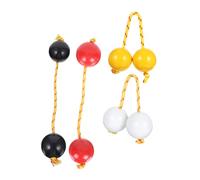 Gatuida 4 pièces Kashaka Instrument Maracas Double Gourd African Shaker Portable Rhythmic Ball Percussion Handheld Music Tool for Parties and Shows