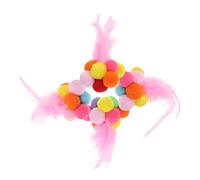 Gatuida 4 pièces Kitten Scratching Ball Toy with Bell Stable Plush Cat Playthings for Exercise and Interactive Fun