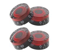 Gatuida 4 Pièces Lot de Boutons Noirs en Plastique pour Guitare Électrique Texture Antidérapante et Contrôle Facile pour Accessoires Guitare de Précision