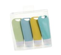 Gatuida 4 pièces Lot de Flacons de Voyage Silicone Fuite Distributeurs de Lotion Rechargeables Bouteilles Cosmétiques Portables pour Shampoing et Soins Kit Rangement Liquide Pratique