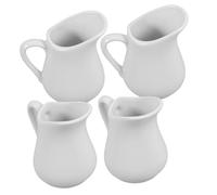 Gatuida 4 pièces Lot de Petites Crémier Céramique Verseur pour Café Lait et Sauces Pot à Lait et Facile à Nettoyer pour Cuisine et Restaurant
