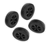 Gatuida 4 Pièces Lot de Roues Plastique pour Chariot de Barbecue Roues de Remplacement Robustes et Légères Accessoires de Cuisson Extérieure Faciles à Installer et Adaptées à Terrains