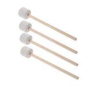 Gatuida 4 Pièces Maillets de Timbale à Tête Feutre avec Manche Bois Baguettes de Batterie pour Grosse Caisse Accessoires de Percussion pour Orchestre et Bande