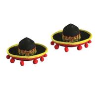 Gatuida 4 Pièces Mini Chapeau pour Chien de Style Mexicain, Accessoire | Tissu Léger, Look Festif pour Parades et Rencontres, Adapté aux Chats et Petits Chiens
