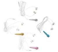Gatuida 4 Pièces Mini Microphone Filaire Portable en Plastique Enregistrement Vocal Clair et Design Délicat pour Téléphone et Ordinateur