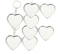Gatuida 4 pièces Miroir de Poche Cœur Porte Clés Miroir Cosmétique Compact Accessoire de Voyage Décoratif