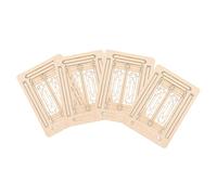 Gatuida 4 pièces Modèle de Fenêtre Bois Miniature pour Maison de Poupée Cadre de Fenêtre Mobile Décoration Artisanale pour Maquette Architecture Chinoise