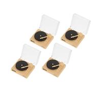 Gatuida 4 Pièces Modèles de CD Record Player pour Décoration de Maison Miniature Accessoires pour Salon et Chambre à Coucher