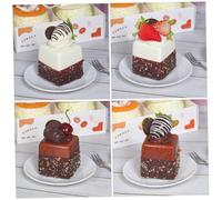Gatuida 4 Pièces Modèles de Gâteaux Artificiels Réalistes Décorations de Simulation pour Mariage Fête et Vitrine Accessoires Photographie et Cuisine