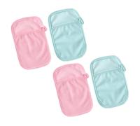 Gatuida 4 Pièces Moufles De Bain Réutilisables Pour Garçon Fille Serviette Coton Et Brosse De Bain Lot De Moufles De Toilette
