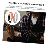 Gatuida 4 pièces Outil Multifonction Guitare Enrouleur Cordes Coupe-cordes Plastique Extracteur Broche Accessoires pour Guitare Acoustique et Électrique Banjo Basse Mandoline Pack