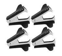 Gatuida 4 pièces Outil pour Enlever Agrafes Portable Extracteur Manuel Léger Métal Accessoire Bureau Pratique pour Retirer Agrafes sans Abîmer Mini Dégrafeur à Main