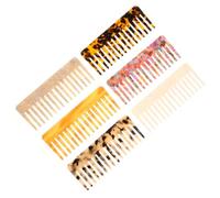 Gatuida 4 pièces Peigne Acétate Antistatique Démêlant Rectangulaire Ergonomique pour Cheveux Épais Bouclés et Ondulés Hommes et Salons