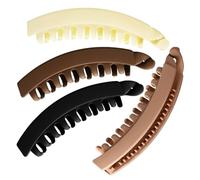 Gatuida 4 Pièces Pince à Cheveux En Forme De Requin Fermoirs Banane Poignée Barrette Manchettes Pour Queues De Cheval Des Pinces à Cheveux Pour Les Cheveux Fins Attache Filet Plastique