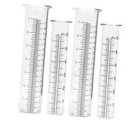 Gatuida 4 pièces Pluviomètre Verre avec Tube Transparent Gradué Cylindre de Mesure Pluie pour Jardin Extérieur Remplacement Précis et Résistant