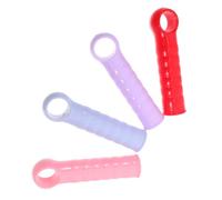 Gatuida 4 pièces Poignées de Remplacement Plastique pour Manche de Balai Embouts pour Tige de Pelle à Poussière Rouge Bleu Rose