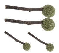 Gatuida 4 Pièces Rabbit Toys hygiène buccale friandises pour Cochon d'Inde friandises pour Lapin Ours mâcher du Lapin Jouets à mâcher pour Hamster Jouets à mâcher de Cochon d'Inde en Bois