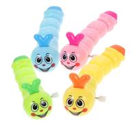 Gatuida 4 pièces Remontoir pour Garçon Fille Chenille Animée avec Queue Qui Remue Sensoriel Sûr et Éducatif pour Éveil et Coordination Main Œil Cadeau Ludique pour Couleur Aléatoire