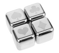 Gatuida 4 pièces Réutilisables Acier Inoxydable Glaçons de Refroidissement Poker Résistantes et Faciles à Nettoyer pour Vin Bière et Boissons