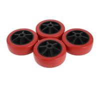 Gatuida 4 Pièces Roues en Caoutchouc Rouge pour Déambulateur et Fauteuil Roulant, Diamètre 7 Cm, de Bruit et Maniabilité Améliorée pour Seniors
