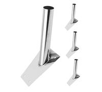 Gatuida 4 Pièces Support de Drapeau Mural Acier Inoxydable Fixation de Mât Angle Porte Drapeau Extérieur Aux Intempéries Mural pour Maison Boutiques et Décoration Murale Extérieure