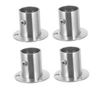 Gatuida 4 pièces Supports de Flasque Acier Inoxydable pour Tringles de Placard Socket de Monture Robuste pour de Rangement Adapté Aux Placards et Salles de Bain Surface Lisse