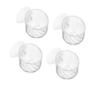 Gatuida 4 pièces Transparent Aquarium Feeding Cups Worm Food Holders Water Grass Planting Cups for Fish Tank Feeding Convenience