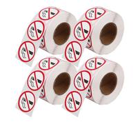 Gatuida 4 Rouleaux D’Autocollants Adhésifs «Interdiction de Fumer» Imperméables Résistants à L’Usure Format 500 Pcs par Rouleau Panneaux D’Avertissement pour Commerces et Espaces
