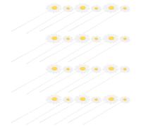 Gatuida 40 Pièces Décorations Gâteau Marguerite Fleurs pour Anniversaire Cake Toppers Polyvalents Inserts Stables pour Fêtes Mariages et Occasions Diverses