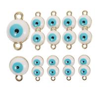 Gatuida 40 pièces Evil Eye Charms Alloy Pendants For Bracelet Necklace DIY Jewelry Making Supplies With Single And Double Ear Design