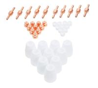 Gatuida 40 pièces Lot Consommables Plasma avec Buse Prolongée pour Découpeur Kit Électrode et Buse pour Découpe Plasma Industriel Installation Rapide et Performance Précise