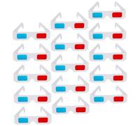 Gatuida 40 pièces Lot Lunettes Papier Anaglyphes Rouges pour Films Cinéma Léger Portable Confortable Universel