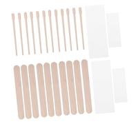 Gatuida 400 pièces Kit Épilation Jetable avec Bâtonnets Bois et Bandes de Cire Applicateurs de Cire pour Corps et Visage Variée pour Zones Grandes et Détail Matériau Non Tissé Résistant