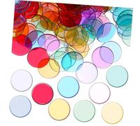 Gatuida 400pièces Jetons de Bingo Transparents et Ronds pour Comptage Jeu de Bingo Matériel Jetons Couleur Aléatoire