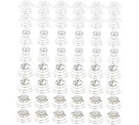 Gatuida 48Pièces Épingle à Spirale Perles pour Mariage Accessoires Élégants pour Variantes de Perles et Fleurs Lot de Clips à Vis pour Tresses