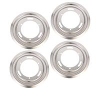 Gatuida 4pcs Plaques de Cuisson à Gaz Encastrées en Acier Inoxydable Argenté, Résistantes et Pratiques pour Cuisinière à Gaz Design Simple et Délicat