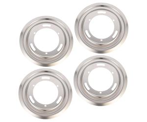 Gatuida 4pcs Plaques de Cuisson à Gaz Encastrées en Acier Inoxydable Argenté, Résistantes et Pratiques pour Cuisinière à Gaz Design Simple et Délicat