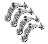 Gatuida 4pièces Collier De Serrage INOX Support Tube Épaissi pour Fixation Robuste des Tuyaux Eau Clip Tube Étanche Compatible Tuyauterie Intérieure Et Extérieure