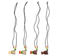 Gatuida 4pièces Collier Tambour Africain Avec Pendentifs Créatifs Suspendus Chaîne De Cou Décorative Simple Souvenirs De Voyage