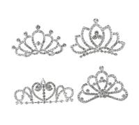 Gatuida 4pièces Couronne pour Filles Strass Set de Coiffes avec Peignes Diadèmes Accessoires pour Cheveux de Fête Style Aléatoire
