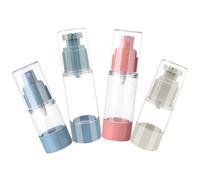 Gatuida 4pièces Flacons Pompes Airless Vides Lot De Rechargeables Pour Lotions Vaporisateurs De Voyage Contenus De Voyage Accessoires Aléatoires