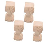 Gatuida 4pièces Meubles Sculptés Non Jambes De pour Armoire Bibliothèque Table Basse Et Lit Style Classique Beige