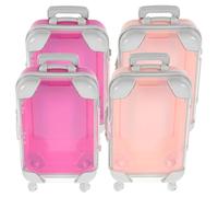 Gatuida 4pièces Mini Valise De Transport Pour Pinceaux De Maquillage Étui De Rangement De Voyage Compact Boîte De Rangement Pour Cosmétiques Et Outils De Maquillage