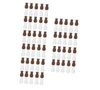 Gatuida 5 Ensembles Accessoires pour Cordon Boutons De Tirage pour Rideaux Et Stores Marron Blanc 24 Pièces * 5