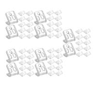 Gatuida 5 Ensembles Butées De Porte pour Le Sol Ruban Lumineux LED Bandes Lumineuses À LED Lumière De Bande Menée Bord Pinces pour Poteaux De Tente Pôle Silver Acier 12 Pièces * 5