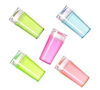 Gatuida 5 ensembles Kit de à Ongles Fluorescents de Templates de Manucure Silicone Accessoires de Nail Art pour Salon de Beauté